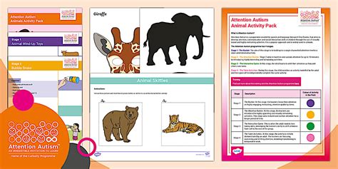 Attention Autism Animal Activity Pack