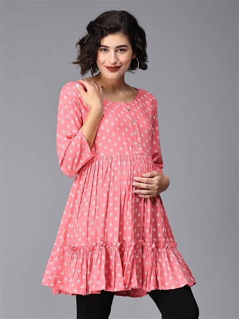 Think in Pink Maternity And Nursing Tier Kurti – The Mom Store