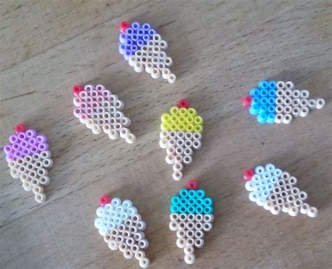 Small Ice Cream Cone Perler Crafts