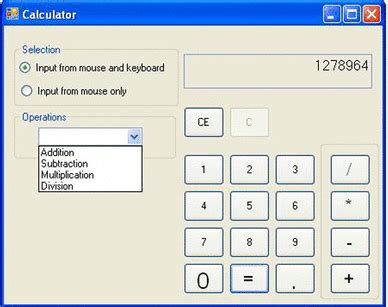 Image result for Basic Calculator Interface