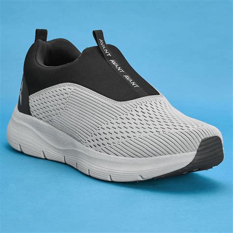 Buy Avant Men's Sigma Slip-On Walking Shoes - Lt.Grey/Black Online in ...