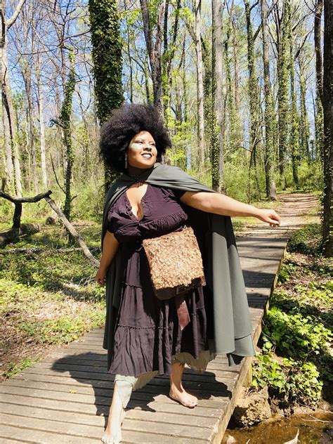 Green Witch & Black Elf in Spring Wandering in the Forest. / Model is @theforestdweller (IG, FB ...