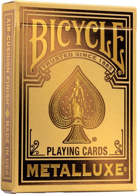 Amazon.com: Bicycle Metalluxe Gold Playing Cards - Premium Metal Foil ...