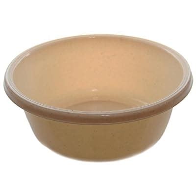 Buy Ybm Home Round Plastic Wash Basin 1148 (1, Beige with Dots) Online ...