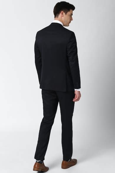 Buy Men Navy Solid Formal Two Piece Suit Online - 218102 | Peter England