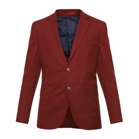 Buy Men Red Structured Casual Blazer Online - 608304 | The Collective