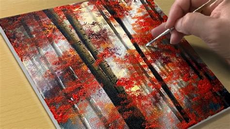 Image result for Tutorial Acrylic Fall Forest