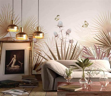 Floral Plants Elegant Theme – Tropical Wallpaper Murals