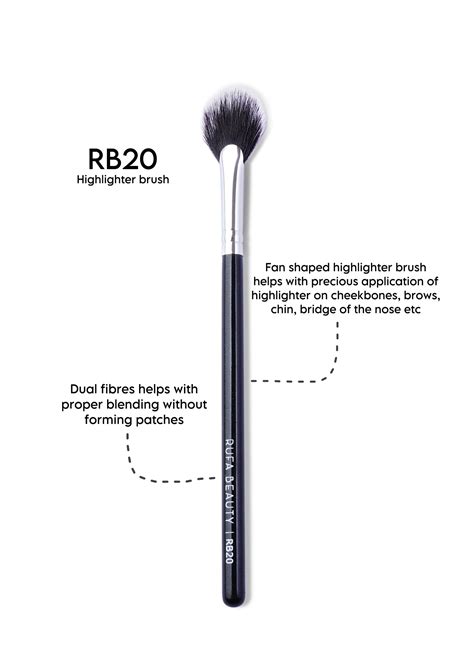 RB20 Highlighter Brush – Rufa Beauty