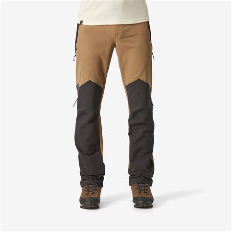 Men Stretchable Wind and Water Resistant Trekking Pants Brown - MT900