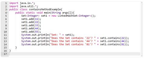 Set Method Java 的图像结果