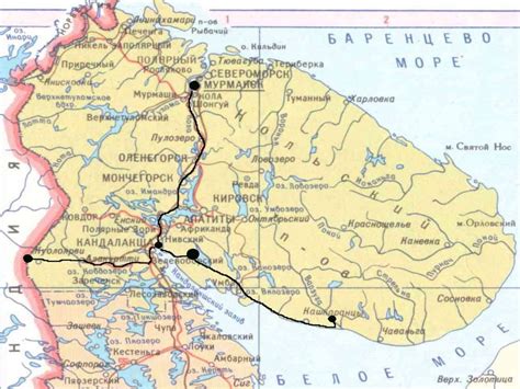Кольский полуостров на карте – где находится, реки и озера
