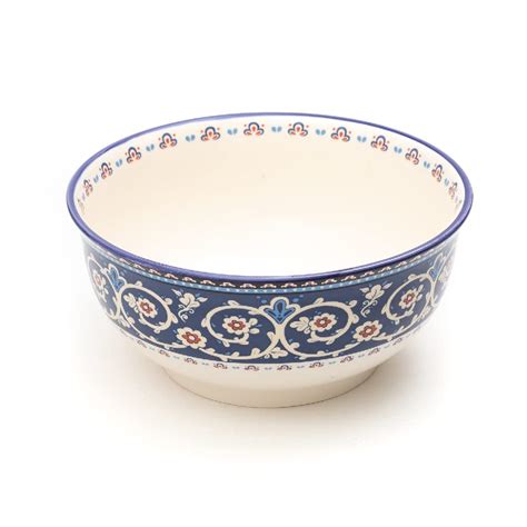 Buy EZ Life Iranian Indigo & White Series 10 Inch Ceramic Serving Big ...