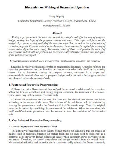 Algorithm Writing Examples 的图像结果