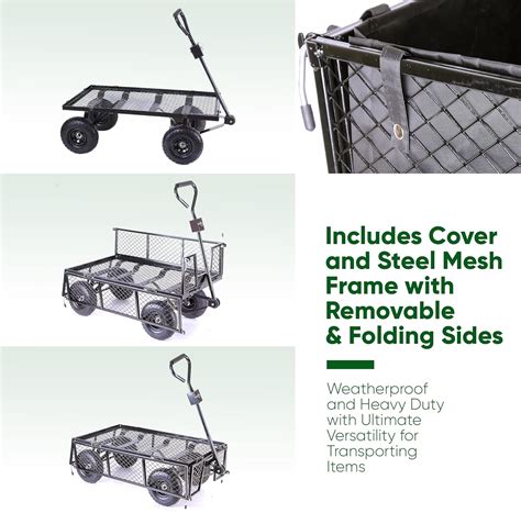 Garden TRAILER Cart Pull Along Trolley 350kg Heavy | Ubuy India