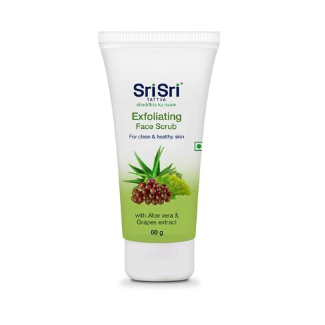 Exfoliating Face Scrub - For Clean & Healthy Skin - 60g – Sri Sri Tattva