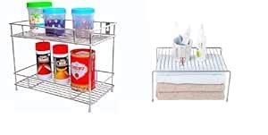 Lvis Stainless Steel 2 Layer Kitchen Rack with Bed Dish Rack for ...