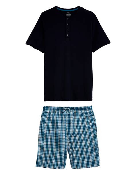 Buy Pure Cotton Plain Regular Fit Shorts Set at Marks & Spencer