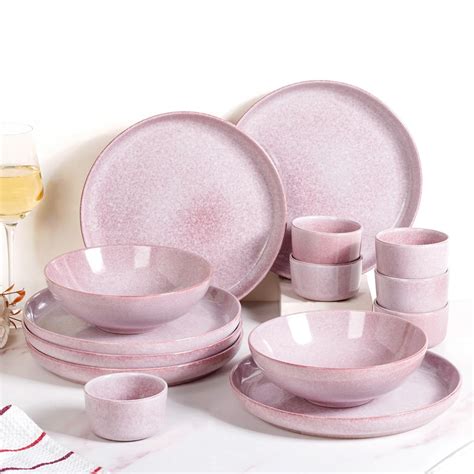Sera Pink 14 Piece Minimalistic Dinner Set For 6 Online - Premium ...
