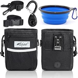 Egiao Dog Treat Pouch with Drawstring Closure, Puppy Training Bag ...