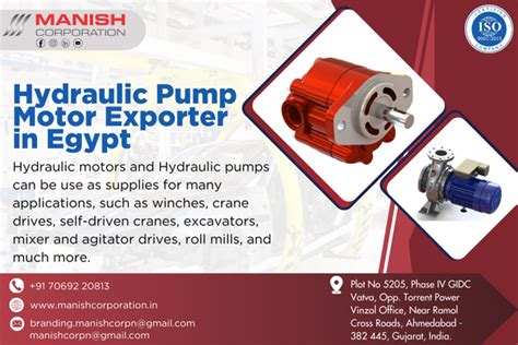 Hydraulic Pump Motor Exporter, Manufacturer & Supplier in Egypt