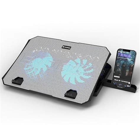 EvoFox Frost Laptop Cooling Pad with 1000 RPM 2X Silent Fans, 5 ...