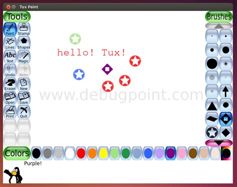 Tux Paint App 的图像结果