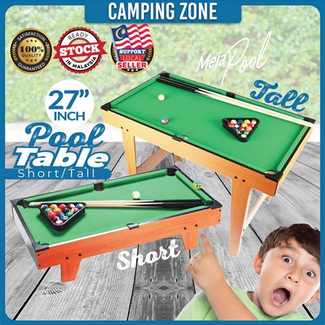 69cm Tall / Short Feet Pool Table Mini Billiard Table Set Board Games ...
