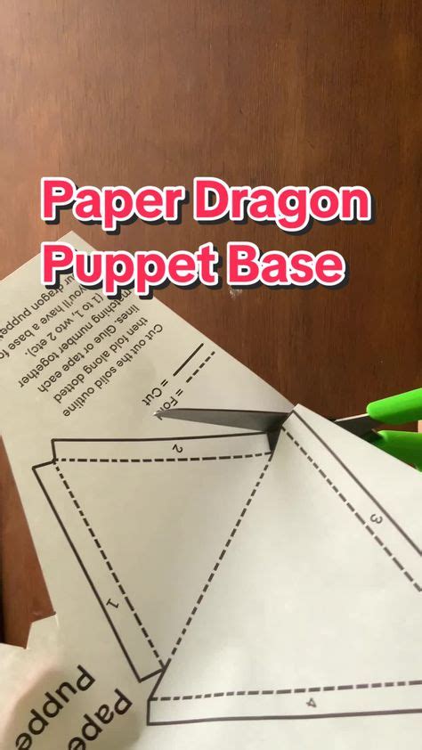 Image result for Paper Dragon Puppet Base Tutorial
