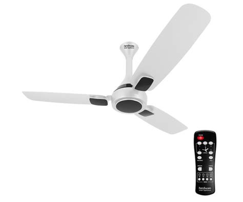 Hindware Fumi 5 Star BLDC with Remote 1200mm Ceiling Fan Metallic White ...