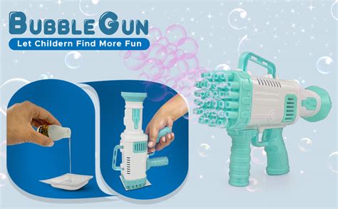 Buy NHR 32 Hole Large Electric Bubbles Gun for Toddlers ,Gatling Bubble ...