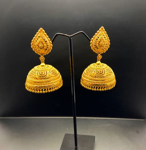 Magnificent Glam Meenakari 22K Gold Jhumkas – atjewels.in