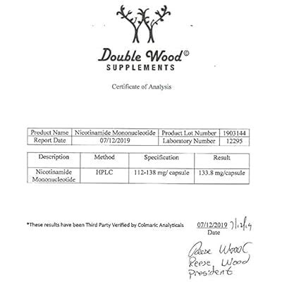 Buy NMN Nicotinamide Mononucleotide Supplement - Stabilized Form, 250mg ...