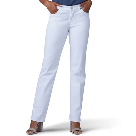 Women's Lee Relaxed Fit Straight-Leg Jeans White - Walmart.com
