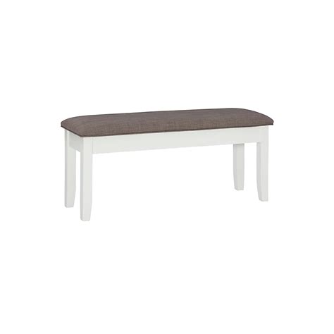 Powell Casual Vanilla White Storage Bench with Storage 44-in x 14-in x ...
