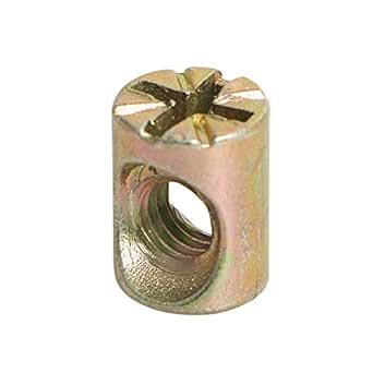 Aopin Barrel Nuts Cross Dowels Slotted Nuts for Furniture Beds Crib ...