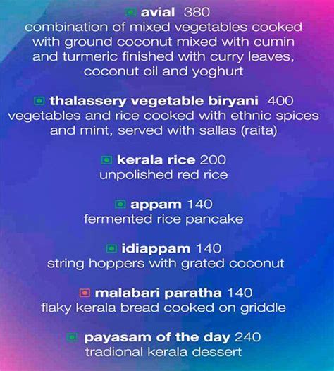 Menu at Bubble Café - The Gateway Hotel, Kochi
