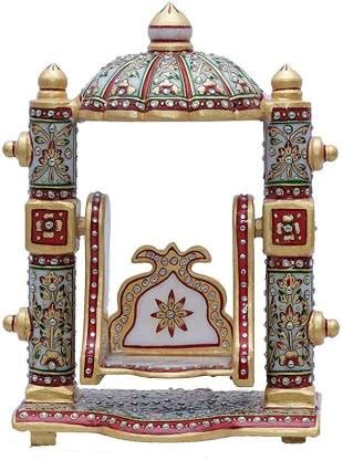 The Star Murti Museum Handpainted Minakari Marble Singhasan/Chair ...