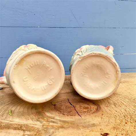 Vintage Hull Magnolia Vases, Pair of Hull Vases, Vintage Pottery Vases ...