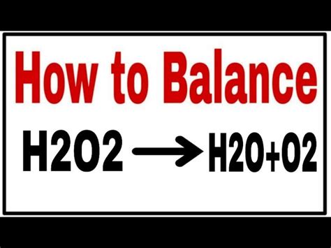 Balance H2O2 Yields H2O O2 的图像结果