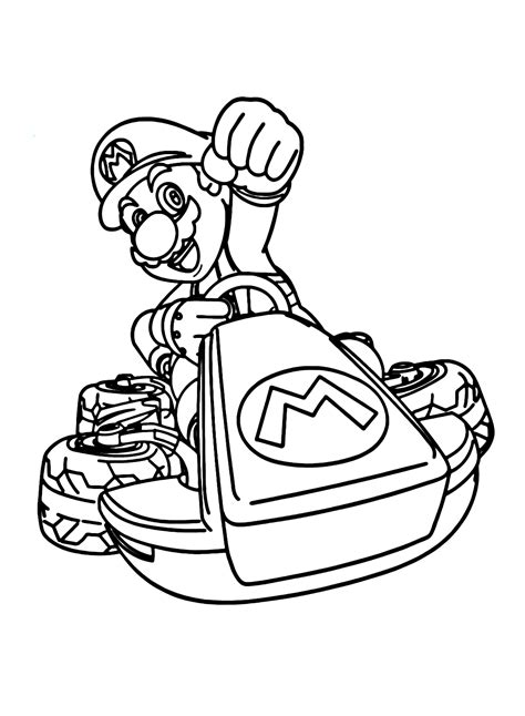 Mario Kart Coloring Sheets Free