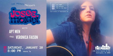 The Pocket Presents: Josee Molavi w/ Apt Men and Veronica Faison, The ...
