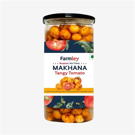 Farmley Roasted & Flavoured Tangy Tamato Healthy Makhana Snacks 90 gm ...