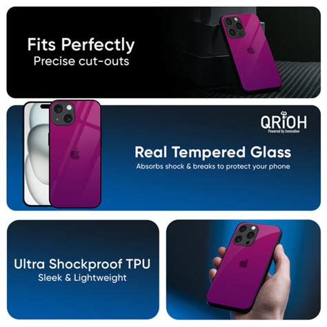 Magenta Gradient iPhone 16 Pro Glass Back Cover - Flat 35% Off On ...