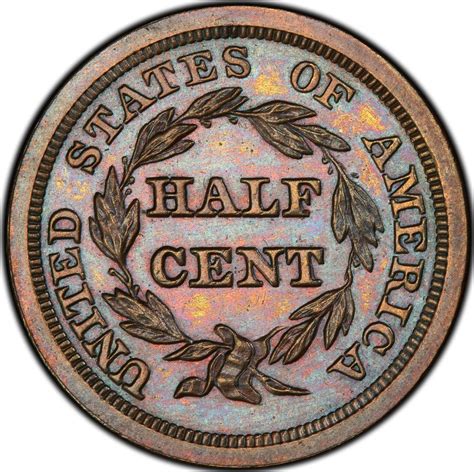 Half Cent 1848 Braided Hair (Proof only), Coin from United States ...