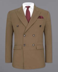 french crown Solid Double Breasted Formal Men Blazer - Buy french crown ...