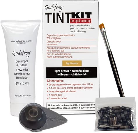 Godefroy Tint Kit Light Brown Eyebrow and Beard Dye for Professionals ...