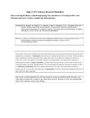 Image result for Topic 2 GCU Library Research Worksheet