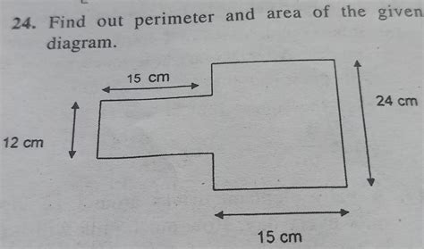find the perimeter and area of given diagram - Brainly.in