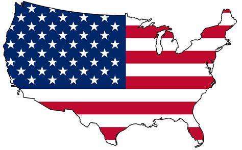 United States Flag Map • Mapsof.net